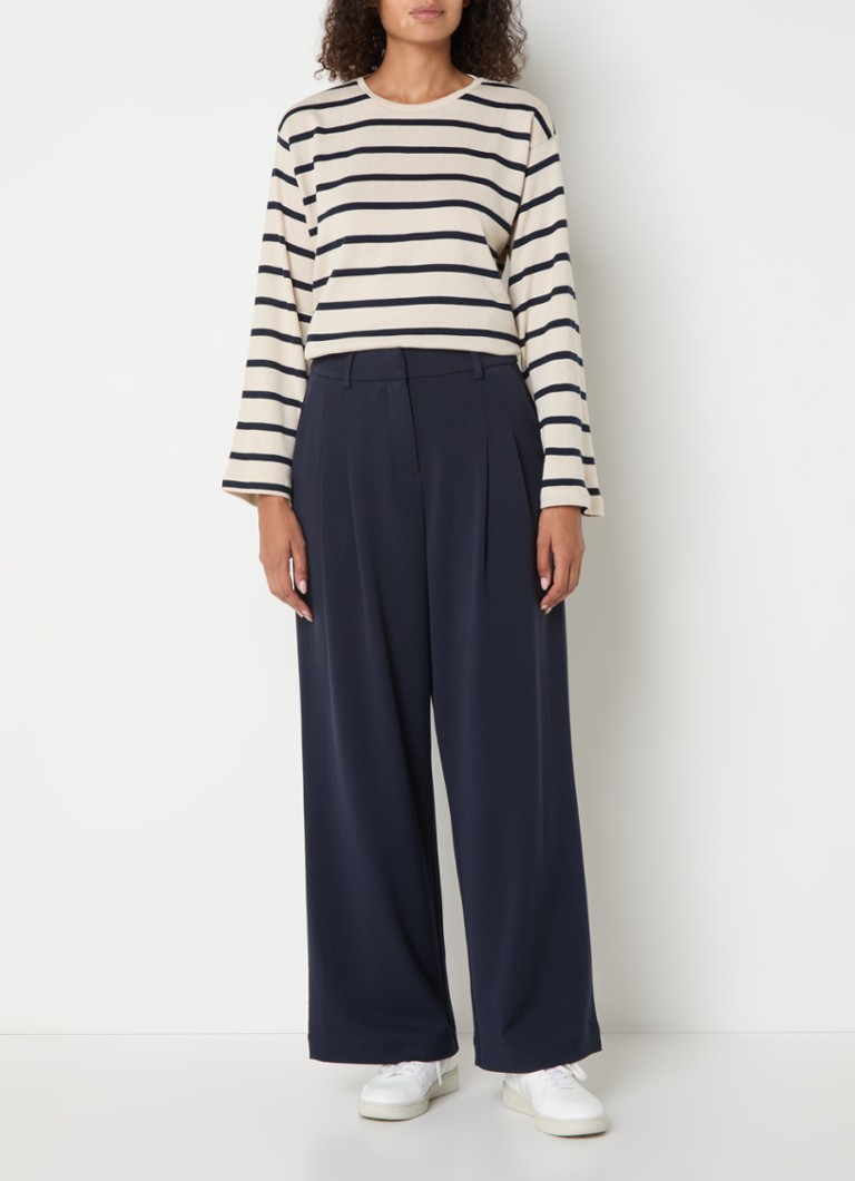 Pantaloni largi cu talie înaltă Henrika de la MSCH Copenhagen, cu buzunare laterale.