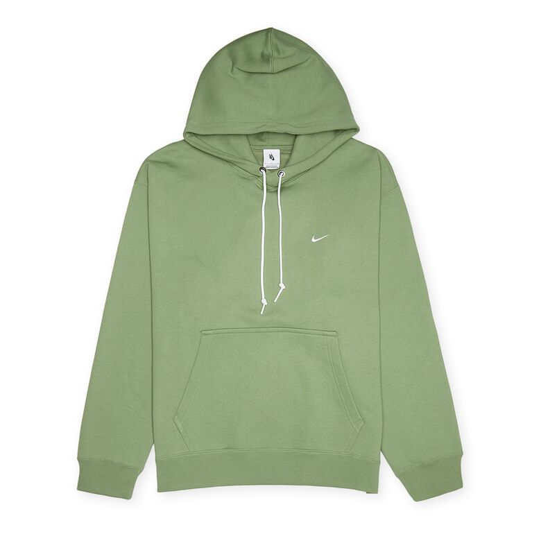 NIKE Solo Swoosh Fleece Hoodie oil green/white