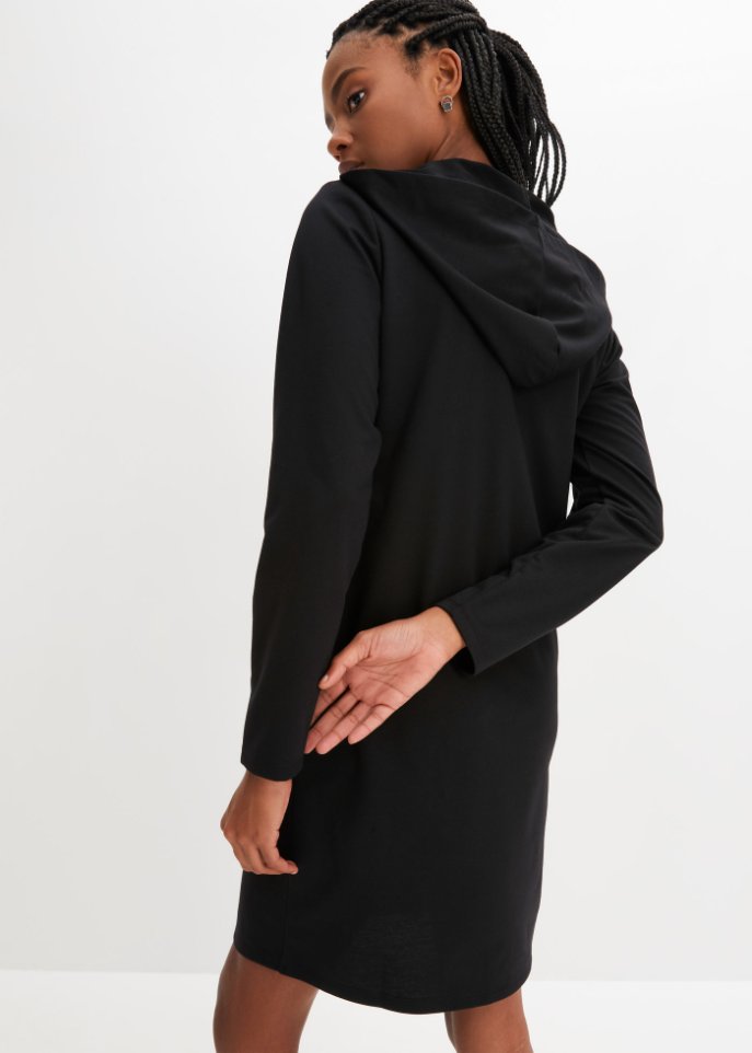 Kleid mit Reißverschluss und Kapuze