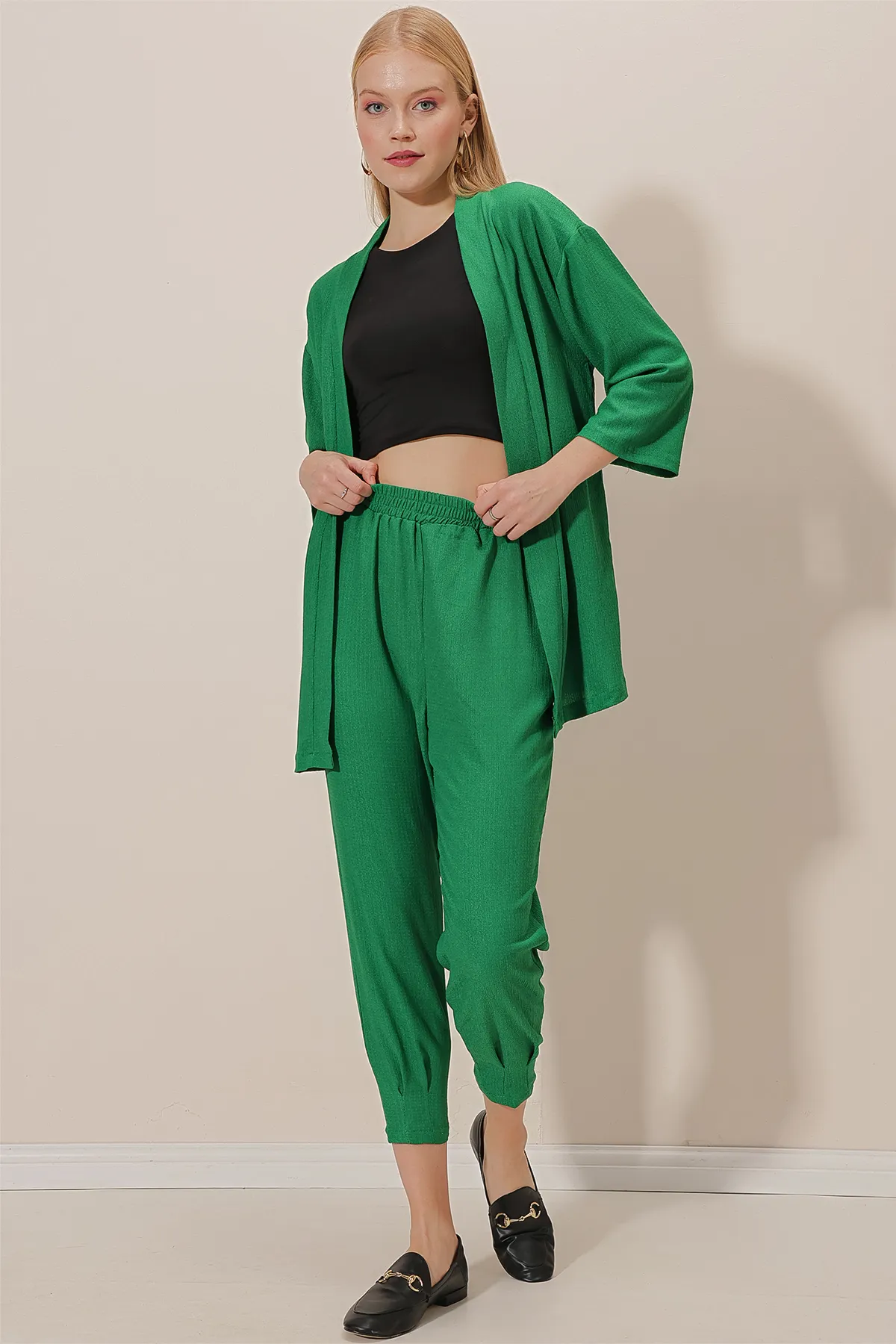 HAKKE  Bürümcük Cardigan-Hosen-Set