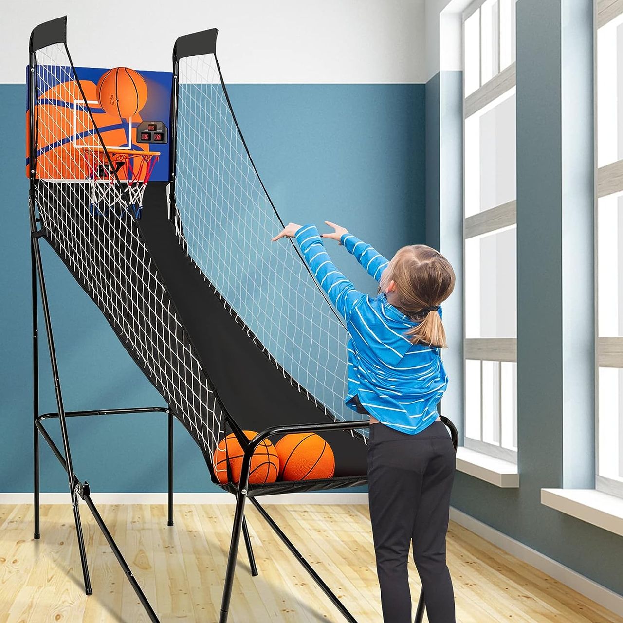Costway Arcade-Basketballspiel klappbar