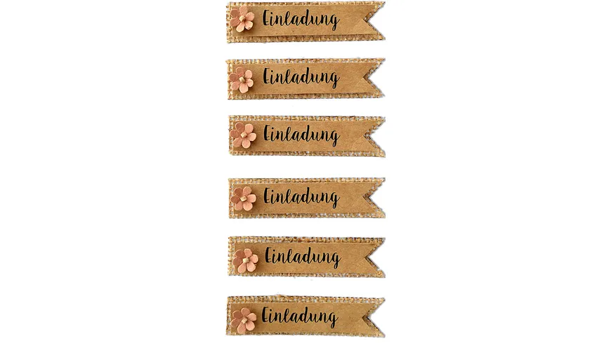 RÖSSLER Sticker Einladungen Kraftpapier