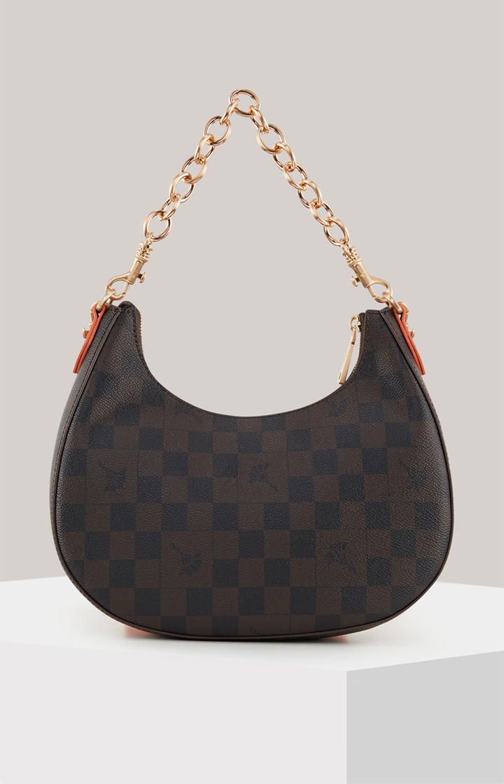 Schultertasche Piazza Edition Annina in Braun/Schwarz/Orange
