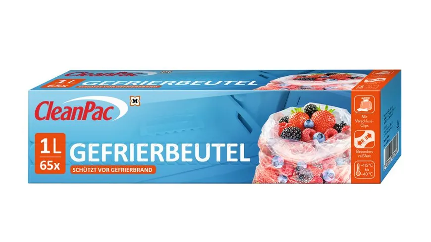 CleanPac Gefrierbeutel 1 Liter