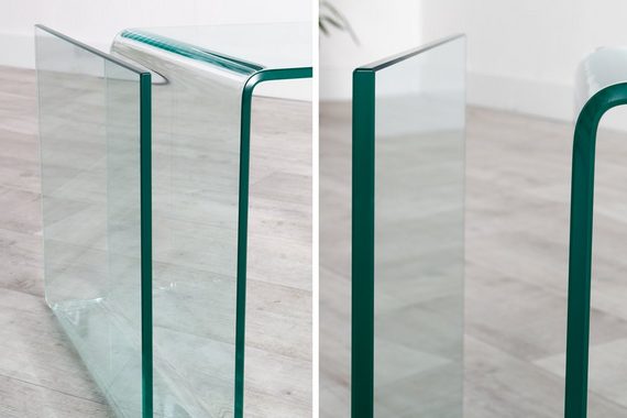 riess-ambiente Couchtisch FANTOME 50cm transparent, Wohnzimmer · eckig · Glas · mit Ablagefach