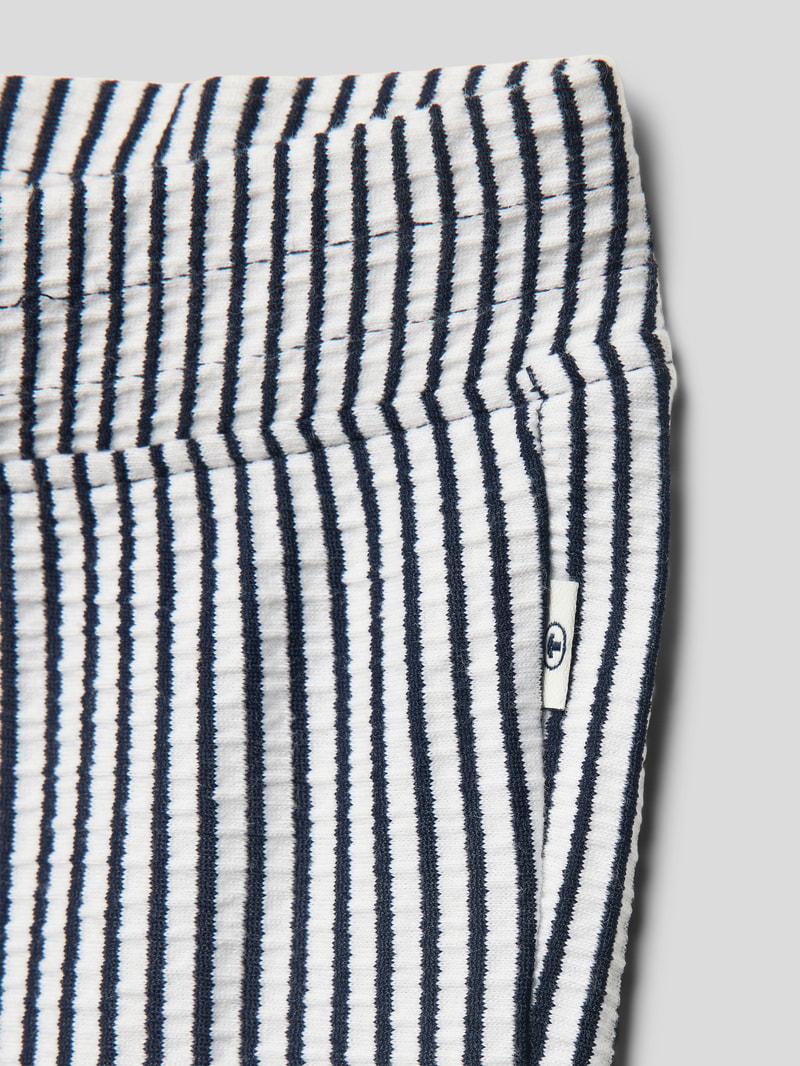 Stoffhose mit Streifenmuster in offwhite