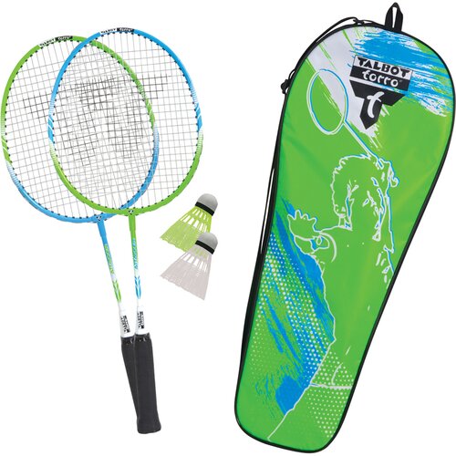 BADMINTONSET TALBOT TORRO KINDER BADMINTON-SET 2-ATTACKER JUNIOR, 2 VERKÜRZTE SCHLÄGER