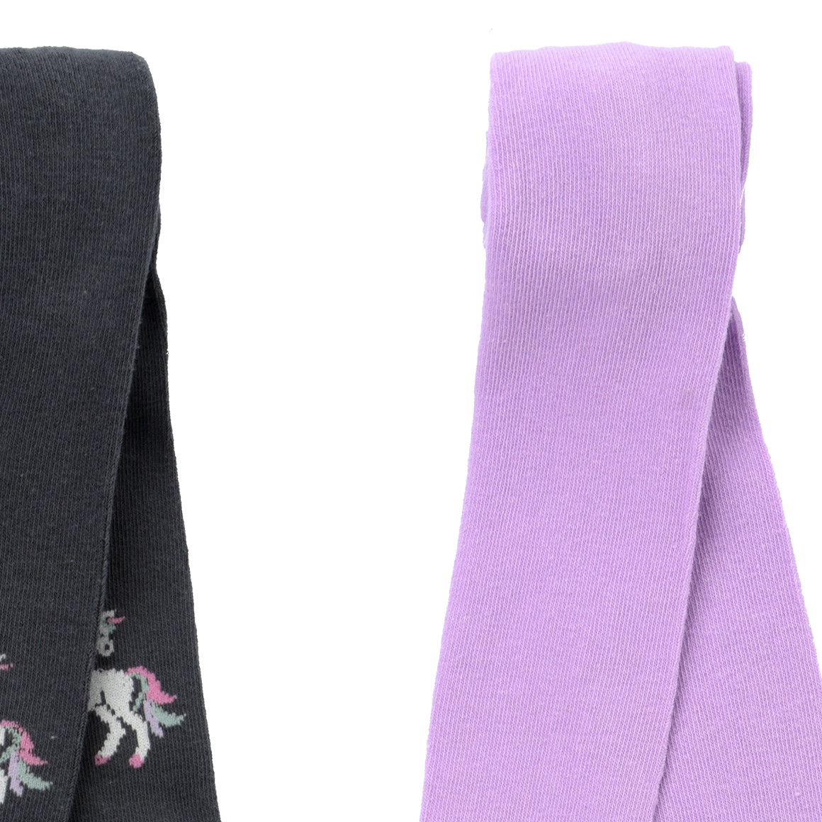 2 Mädchen Strumpfhosen mit Einhorn-Motiven