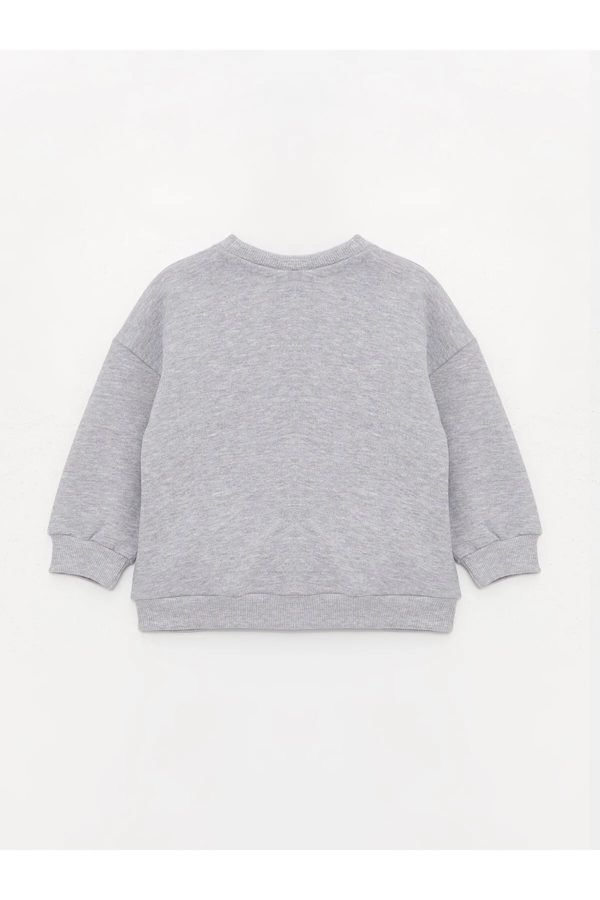 LC Waikiki  Langes, bedrucktes Baby-Sweatshirt und Hose mit Rundhalsausschnitt, 2-teiliges Set