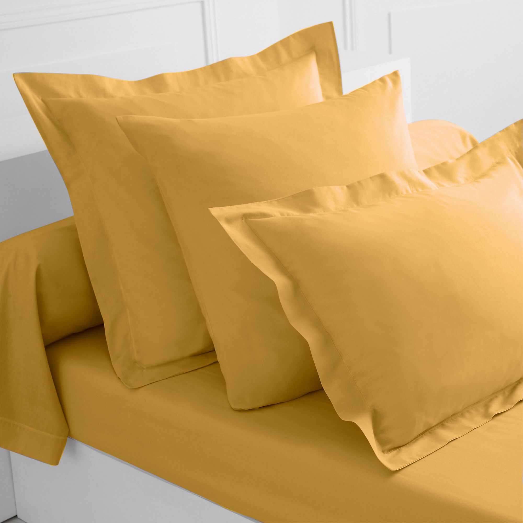 Linge de lit uni polyester-coton Colombine