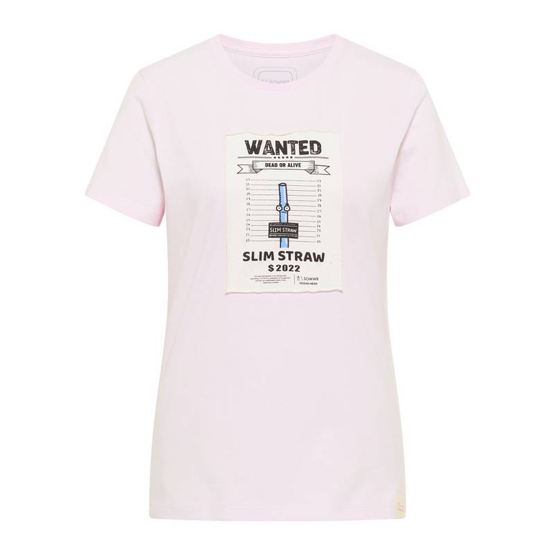 SOMWR T-Shirt With Square Aqua Bottle Print T-Shirt Damen