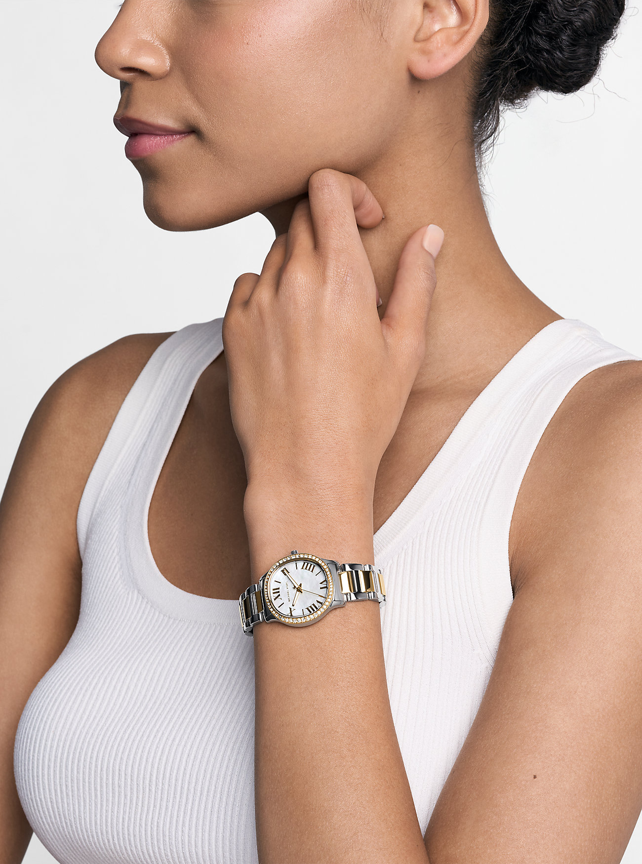 Mini Sage Pavé Two-Tone Watch - TWO TONE