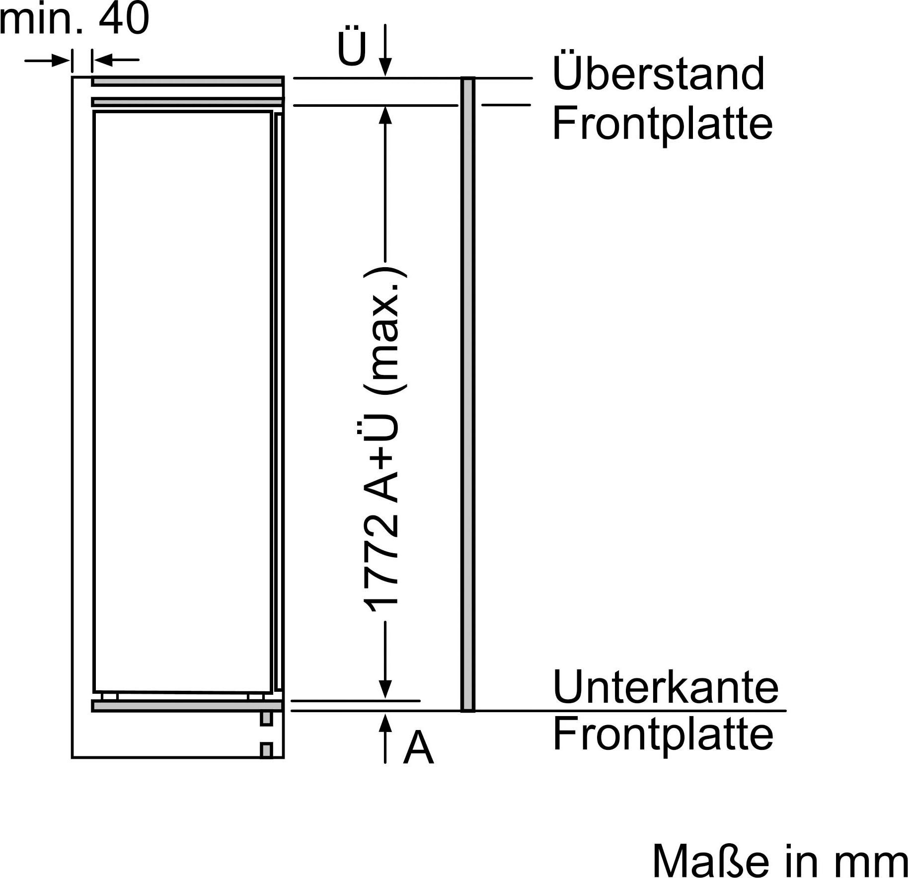 NEFF Einbaukühlschrank N 70 KI2823FF0, 177,2 cm hoch, 56 cm breit