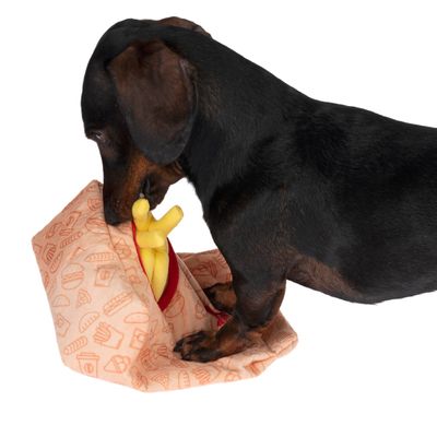 Hundespielzeug Squeaky Burger Menü