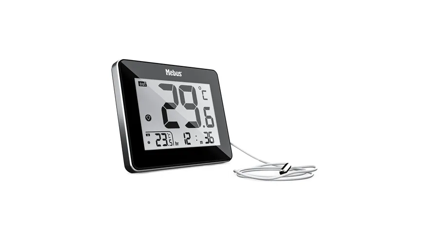 Mebus Innen-/Außenthermometer schwarz