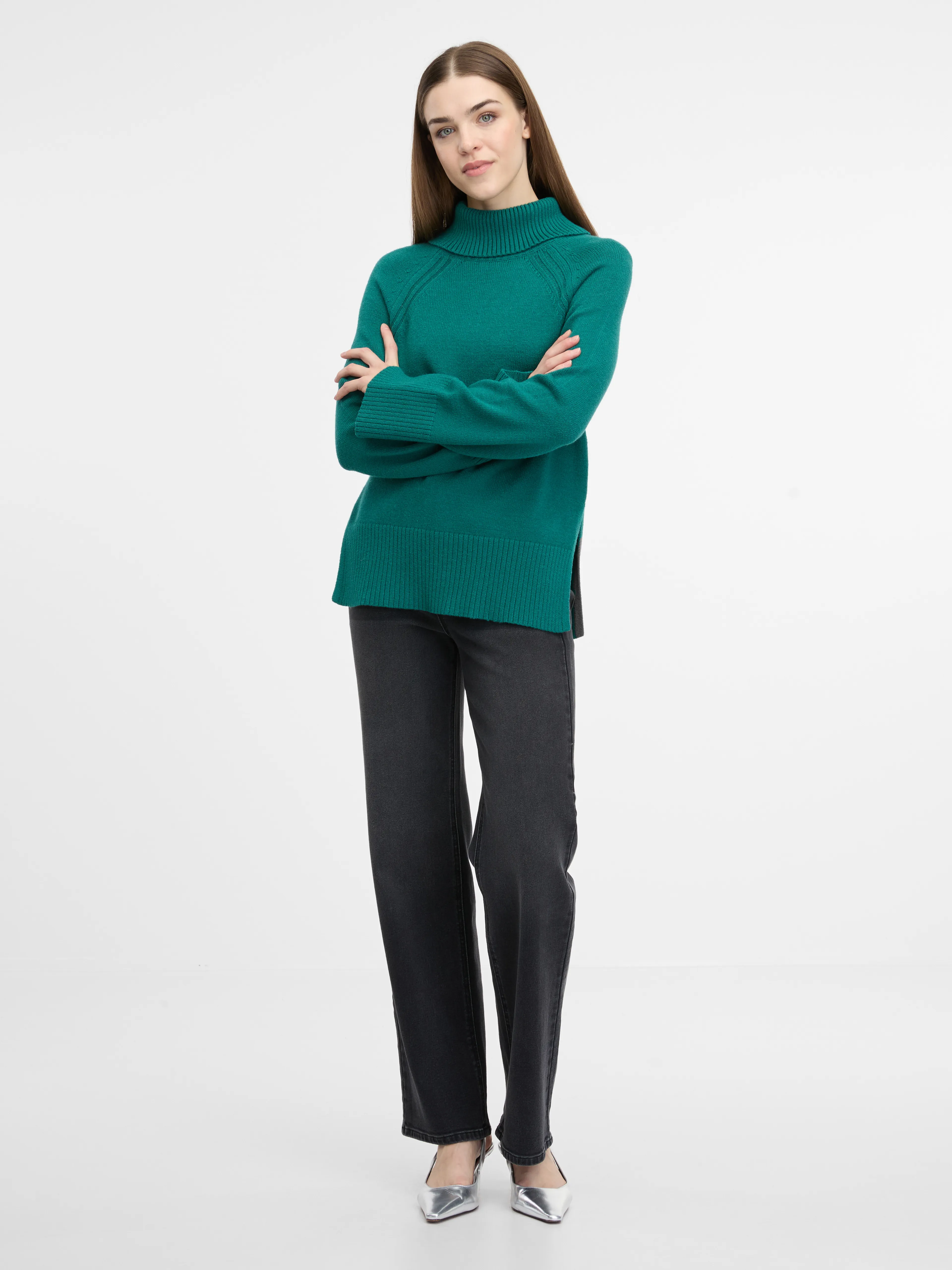 Grüner Damenpullover ORSAY