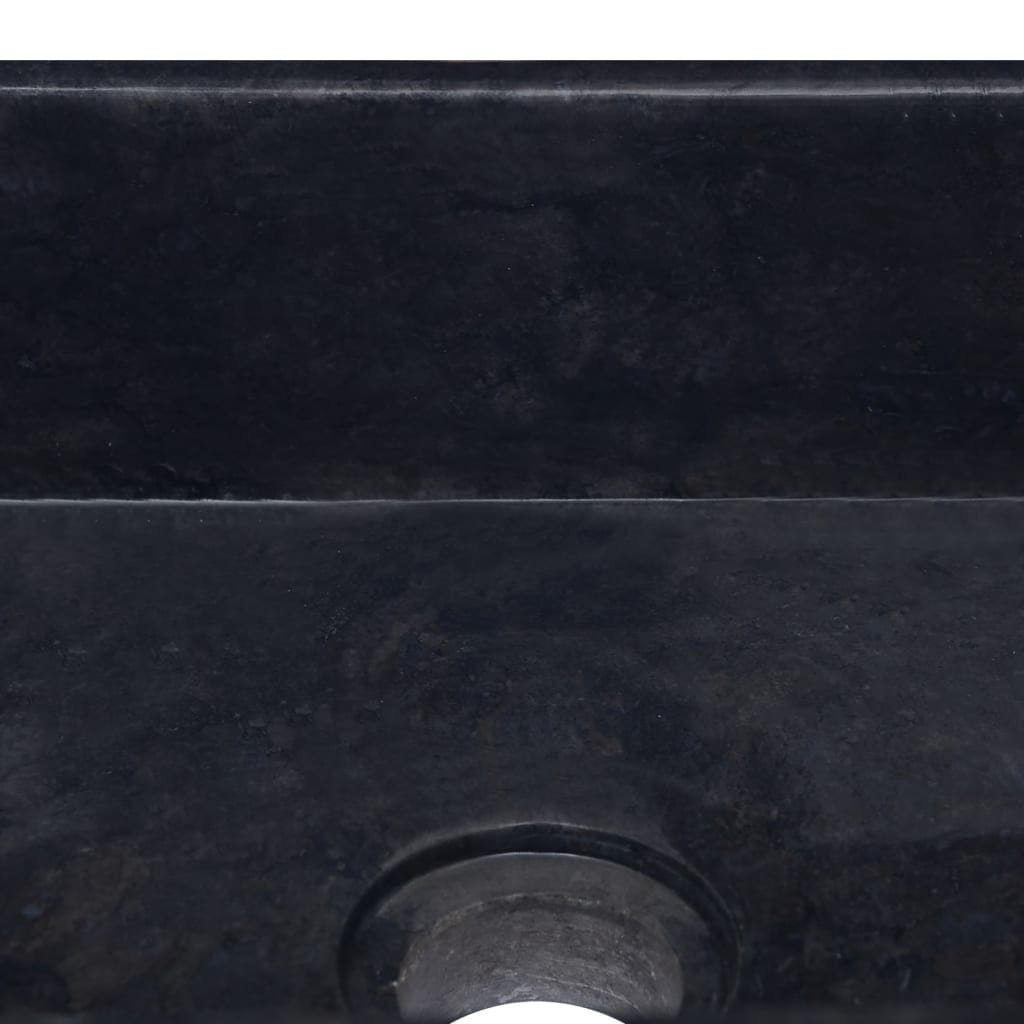 vidaXL Waschbecken Waschbecken Schwarz 30x30x13 cm Marmor