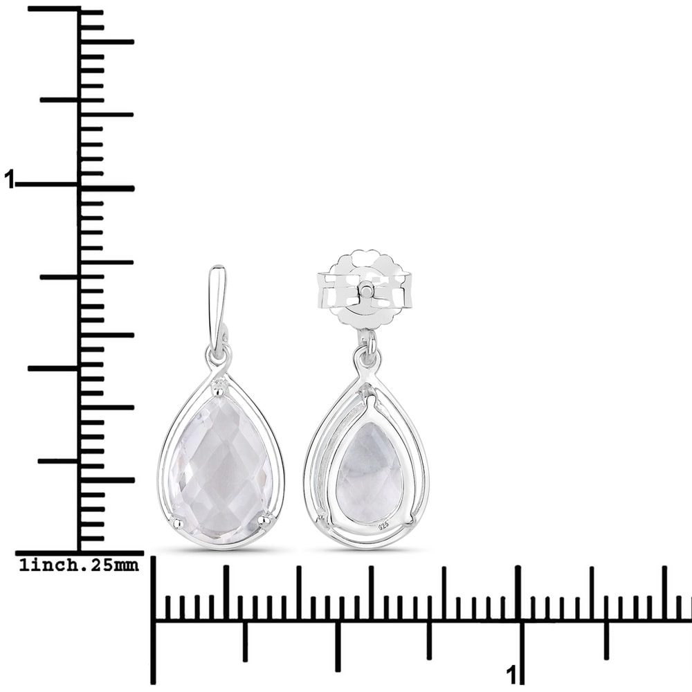 Rafaela Donata Boucles doreilles Argent sterling Cristal de quartz en Argent Bijoux