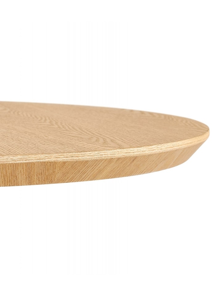 KADIMA DESIGN Esstisch HUSH Rundtisch aus Holz und Metall | Skandinavisch in Beige-Schwarz günstig kaufen onesize