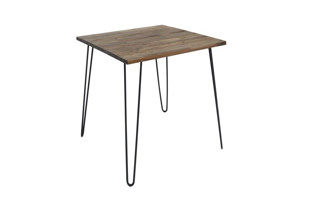 riess-ambiente Esstisch SCORPION 80cm braun, Massivholz · Küchentisch · Hairpin Legs · Retro · Akazie