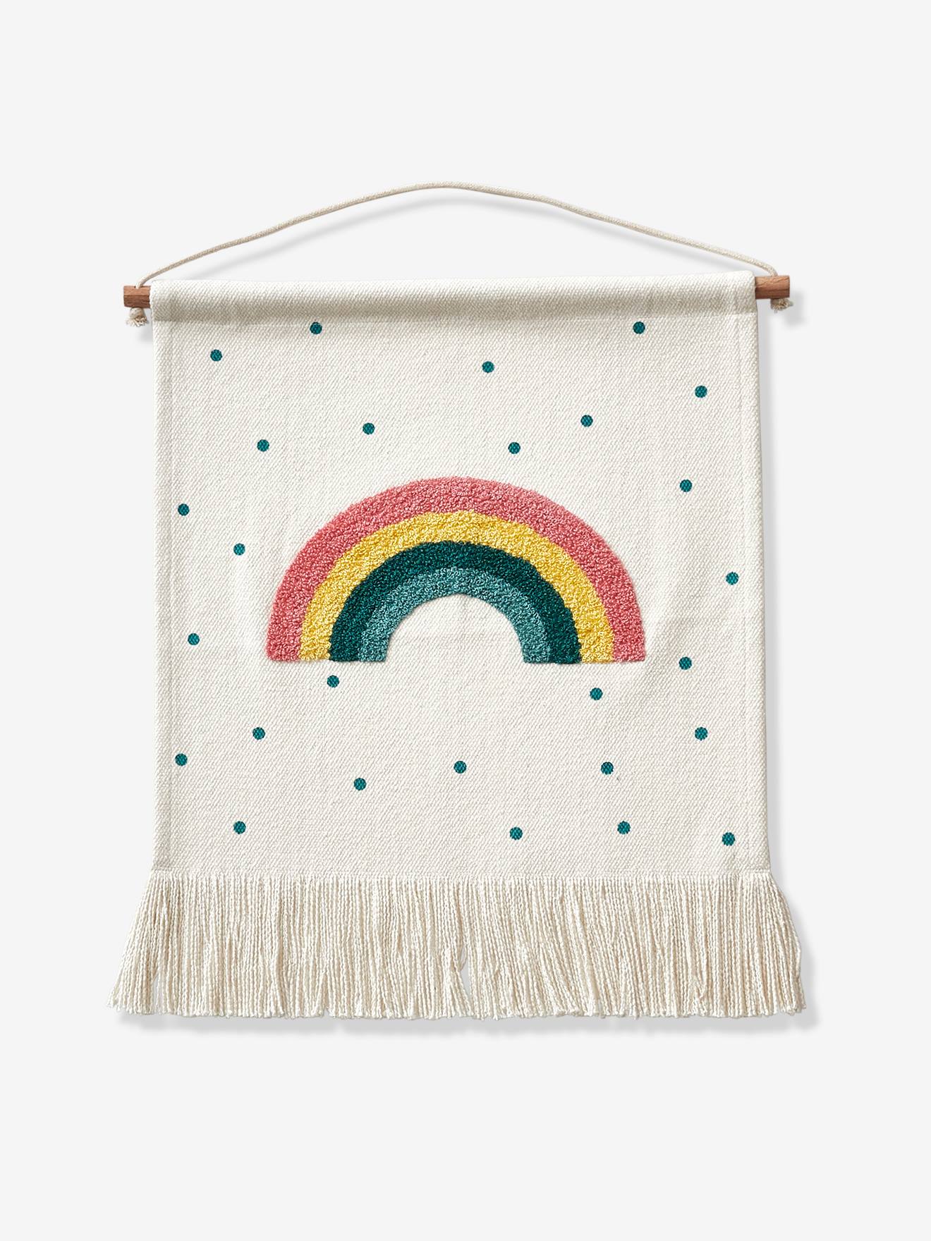 Arc-en-ciel mural personnalisable blanc / rose