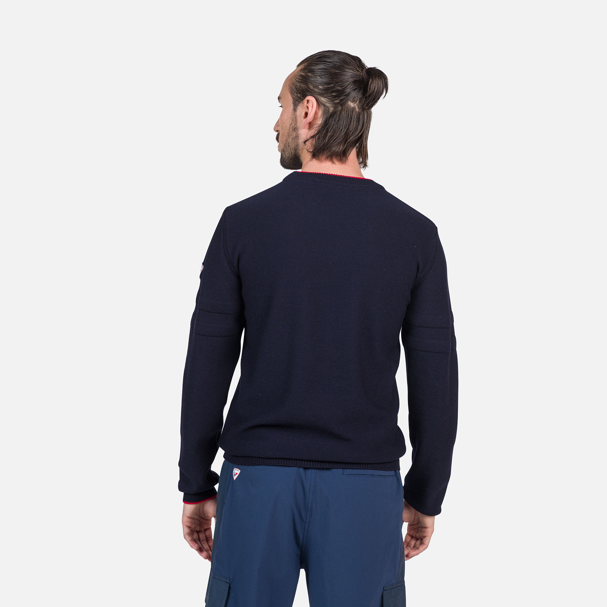 Pull en maille à rayures homme