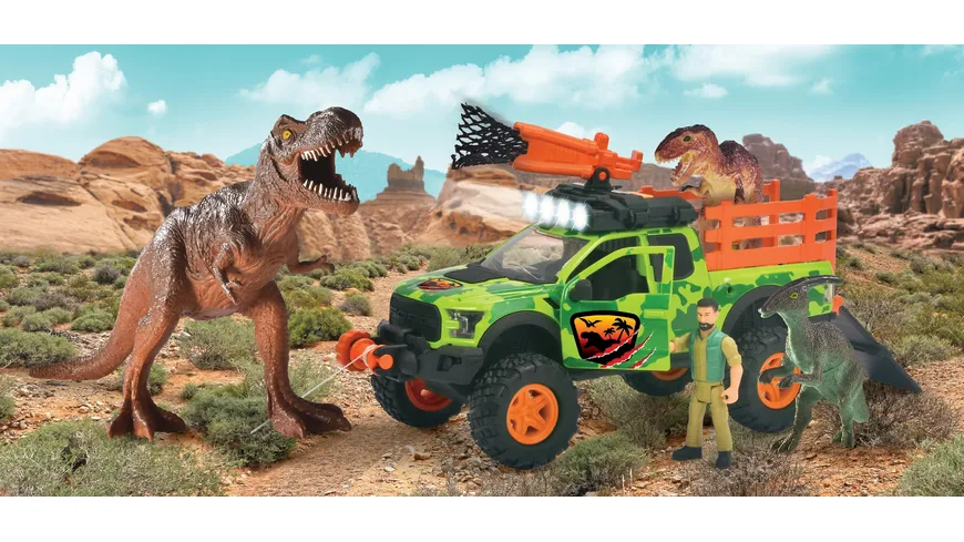 Dickie Toys - Dinosaurier-Fahrzeug Dino Hunter (25 cm)