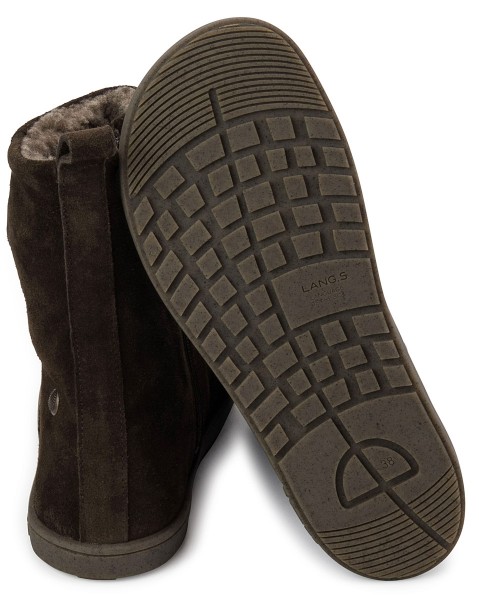 LANG.S ~ Velvet Stiefel Leder + Wolle ~ Brown