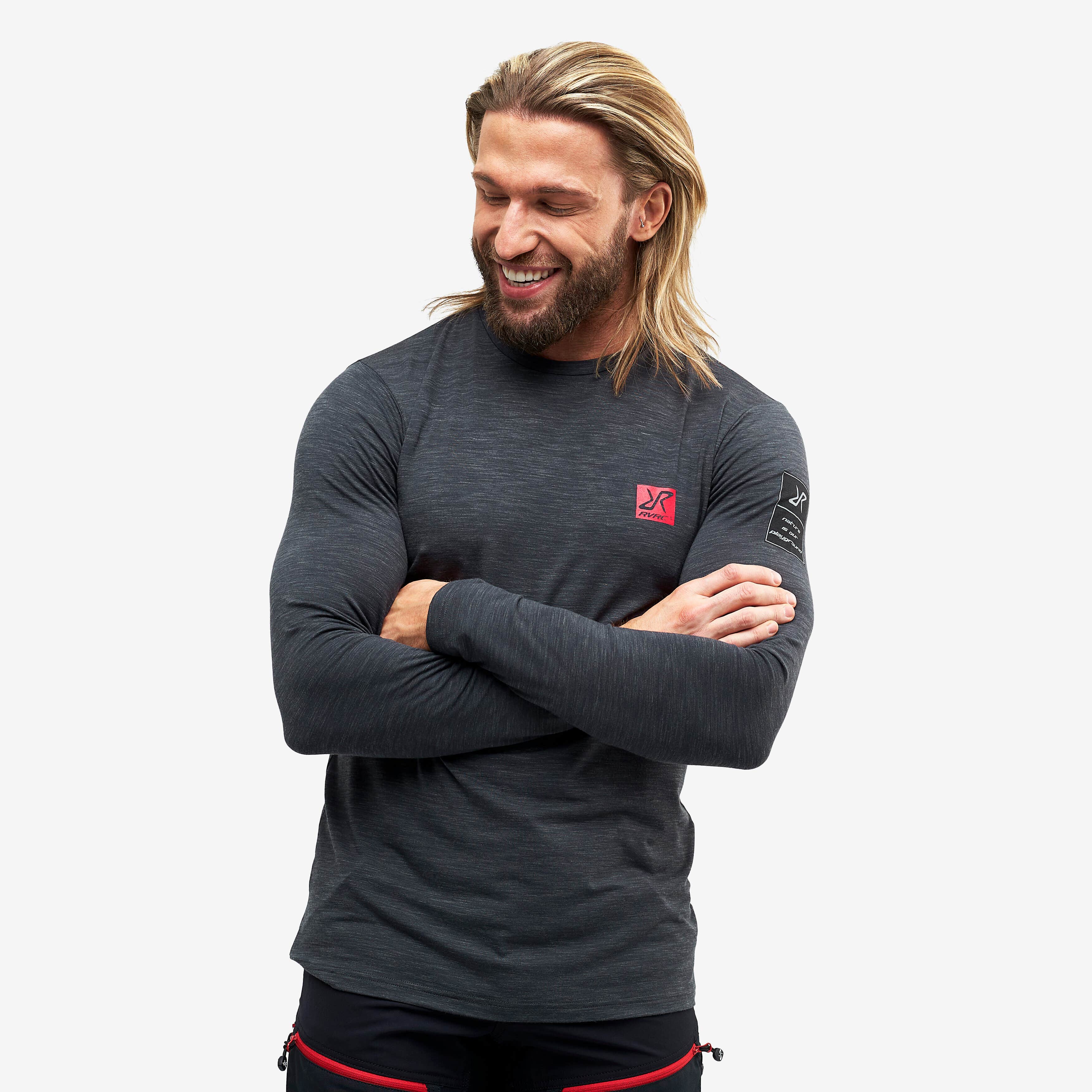 Adapt Long Sleeve Tee Homme Black Melange