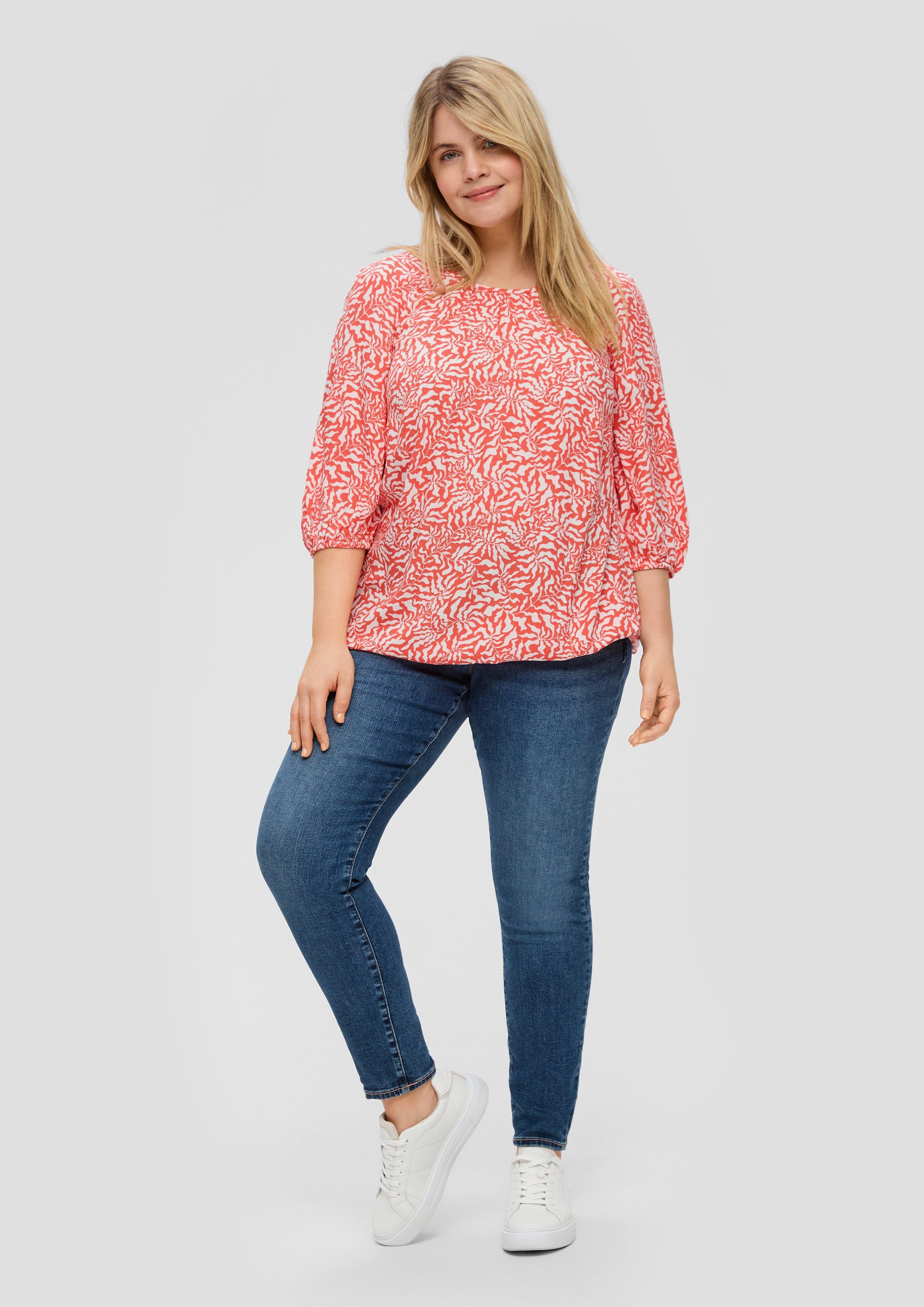 Viskosebluse in O-Shape  2151568-25B1