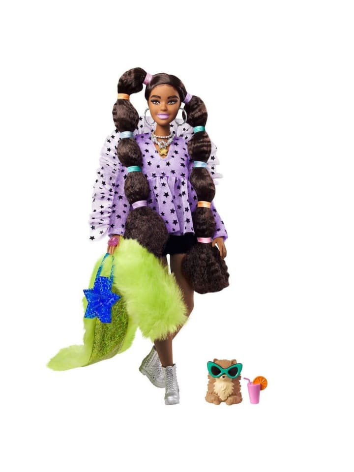 Barbie Barbie mit Zöpfen und Bobble Haargummies in Mehrfarbig ab 3 Jahre günstig kaufen onesize