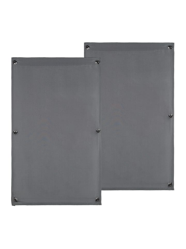 relaxdays 2 x Fenster Verdunkelung mit Saugnäpfen in Grau - (B)60 x (H)100 cm günstig kaufen onesize