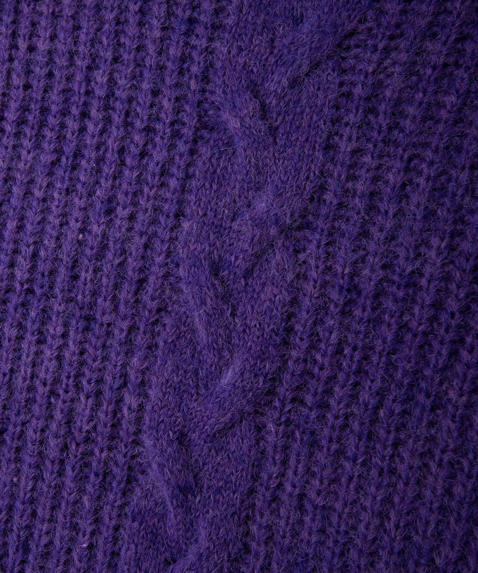 Pull fille col montant avec torsade sur l’avant violet | GEMO