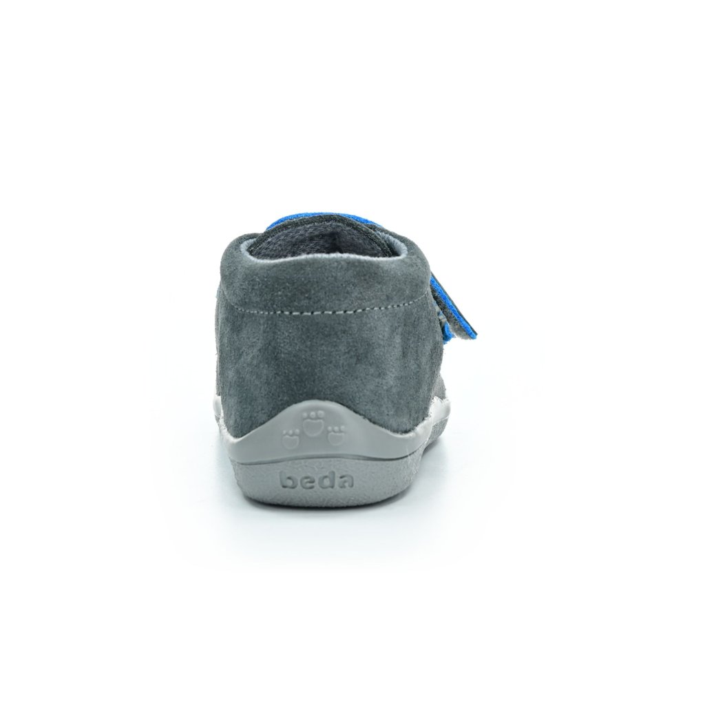 Beda Robin mit Membran und Hinterkappe (BF 0001/W/M/OP/FW) dunkelgraue Barfuß-Stiefeletten