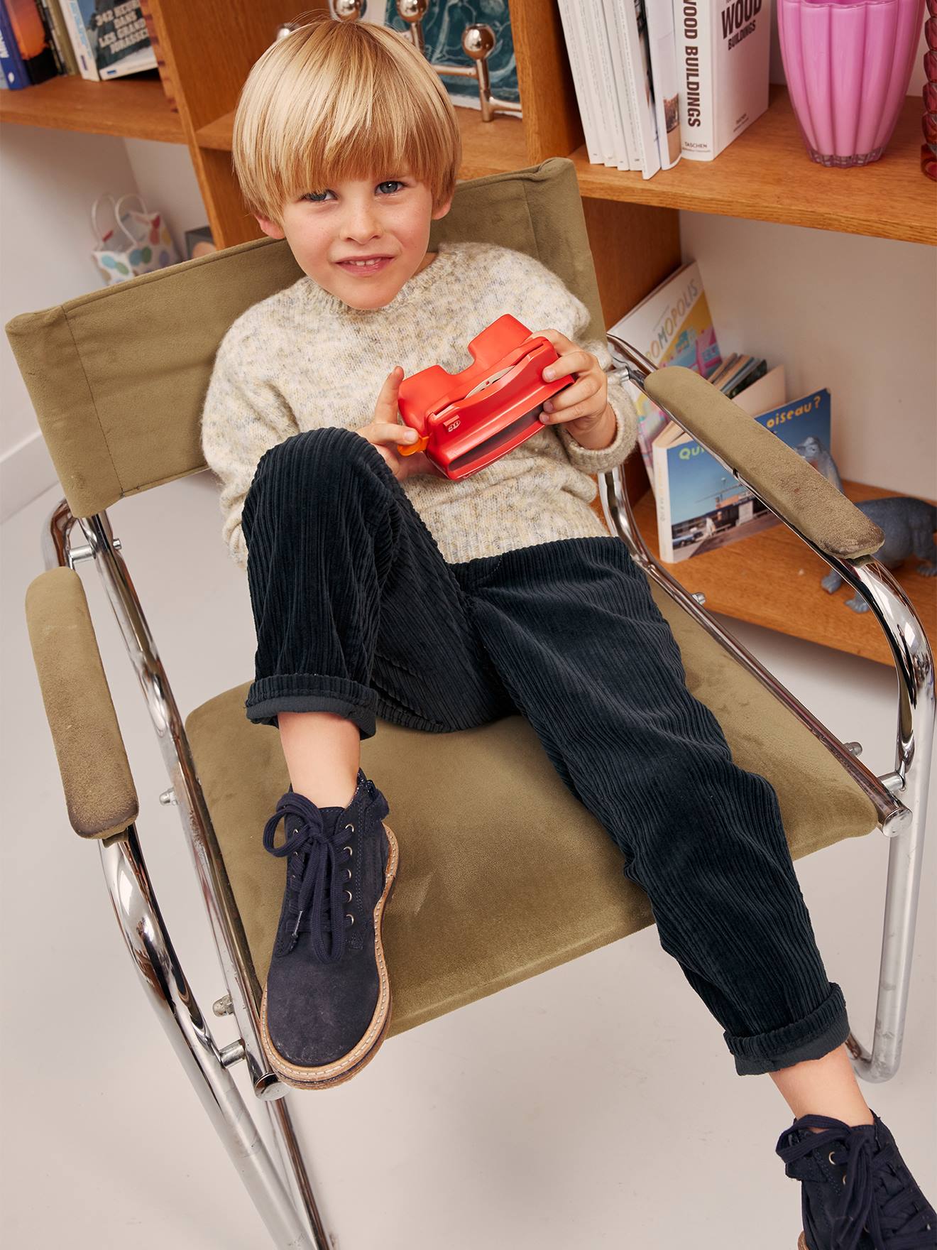 Vertbaudet Flauschiger Jungen Pullover - mehrfarbig