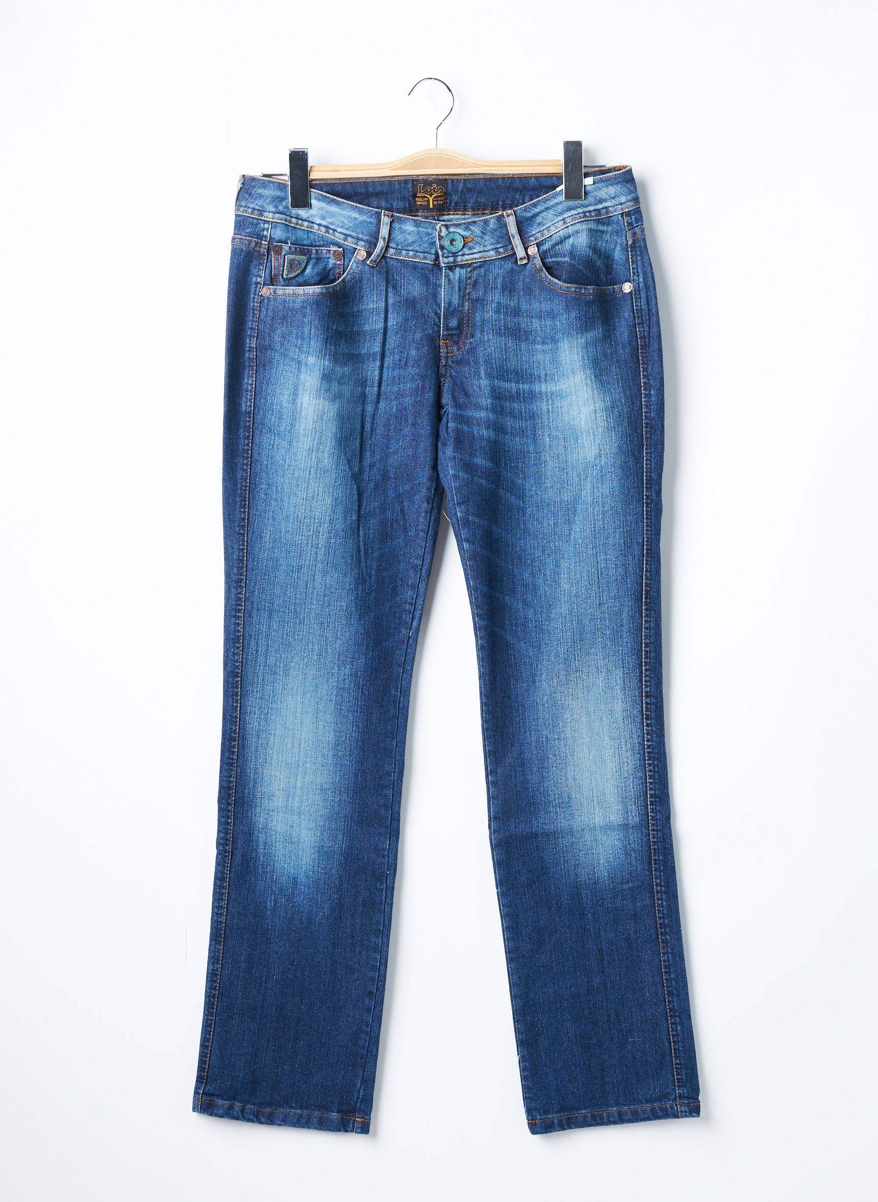 Lois Jeans Coupe Droite Femme couleur bleu