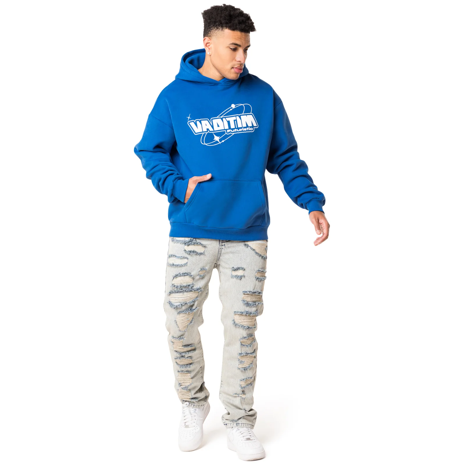 ROYAL BLUE VADITIM FUTURISTIC HOODIE