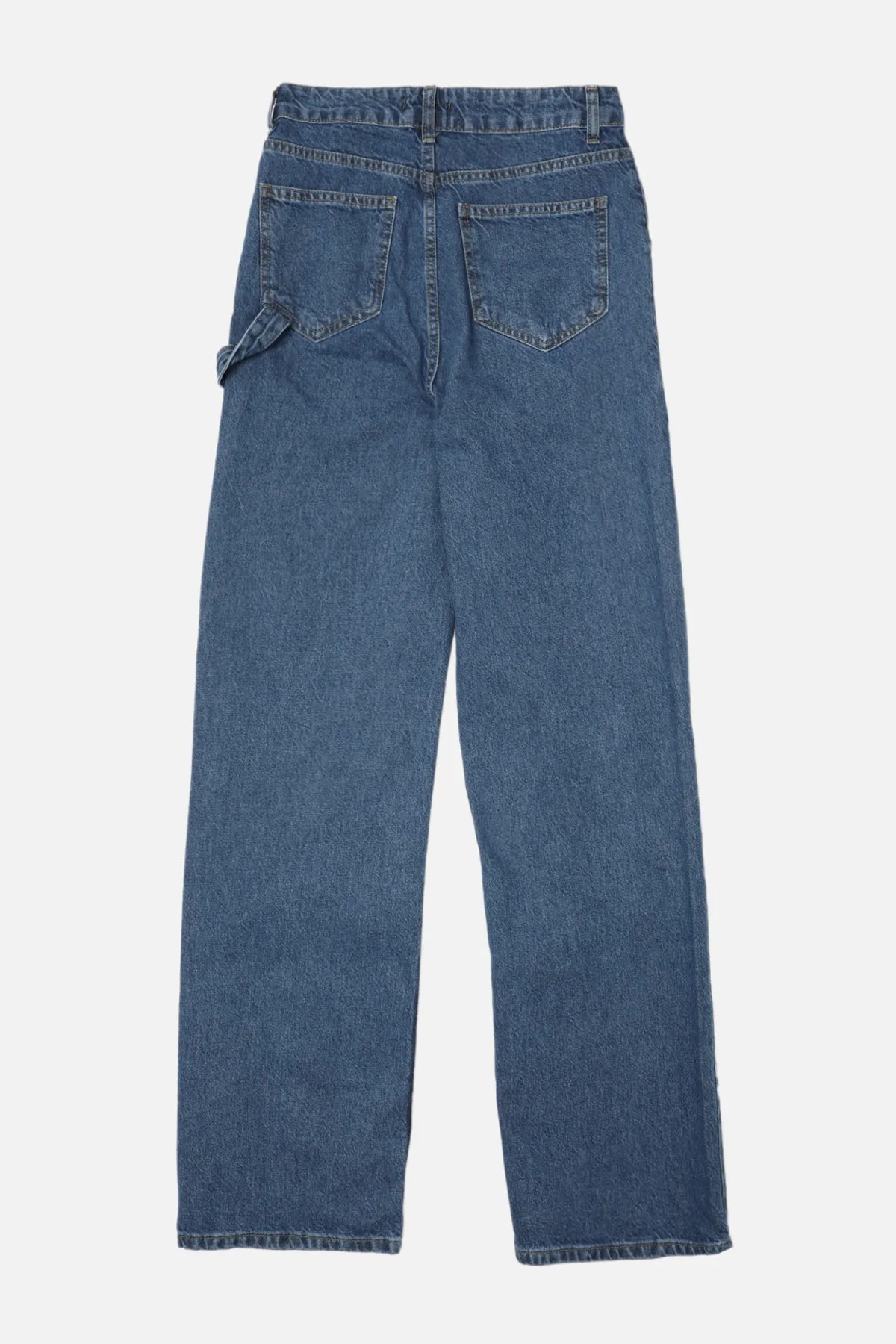 Trendyol Collection  Blaue Jeans mit hoher Taille und weitem Bein und Taschendetail TWOAW22JE0595
