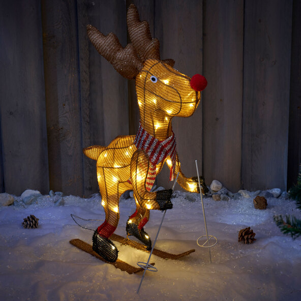 Kleine LED Weihnachtsfiguren, Rentier
