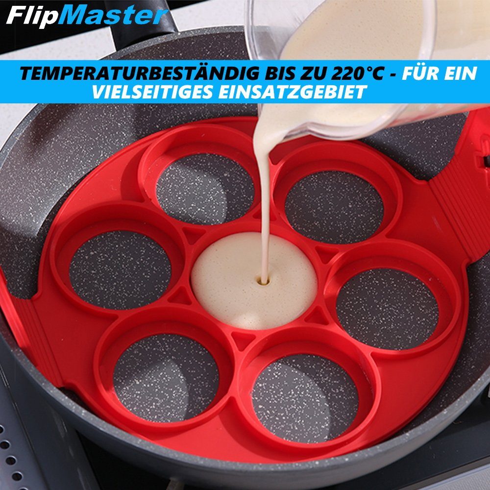 MAVURA Pfannenwender FlipMaster Flipper-Form Pfannenwender Silikon Eier, Pfannkuchen Maker Omelett Wender Küchenhelfer Backform