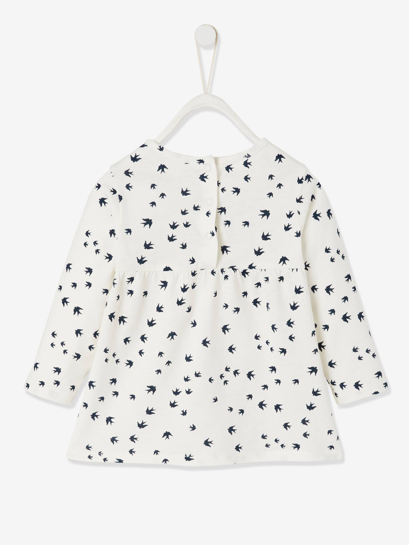 Vertbaudet Mädchen Baby Shirt, Print Oeko-Tex - nachtblau