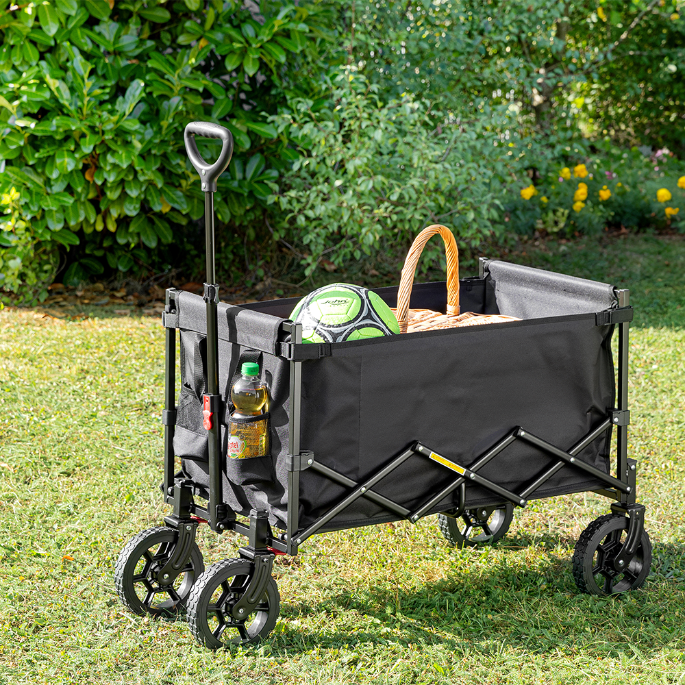 HC Garten & Freizeit Bollerwagen 90x50x61/96cm