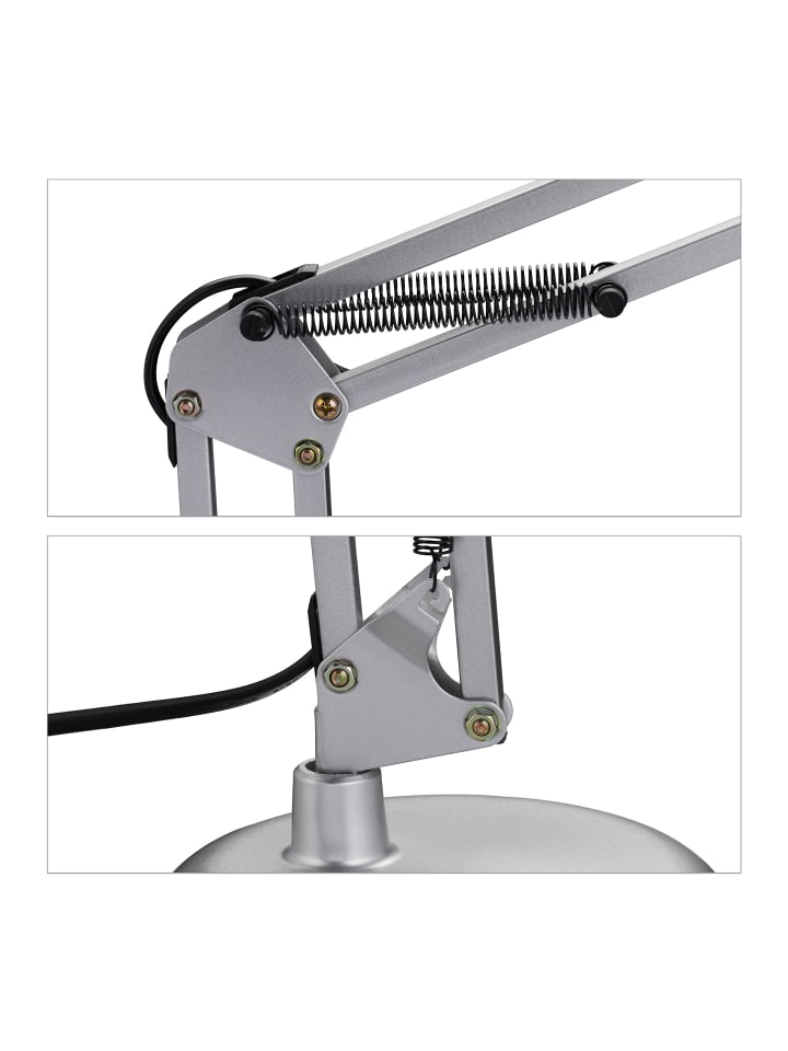relaxdays Schreibtischlampe in Silber günstig kaufen onesize