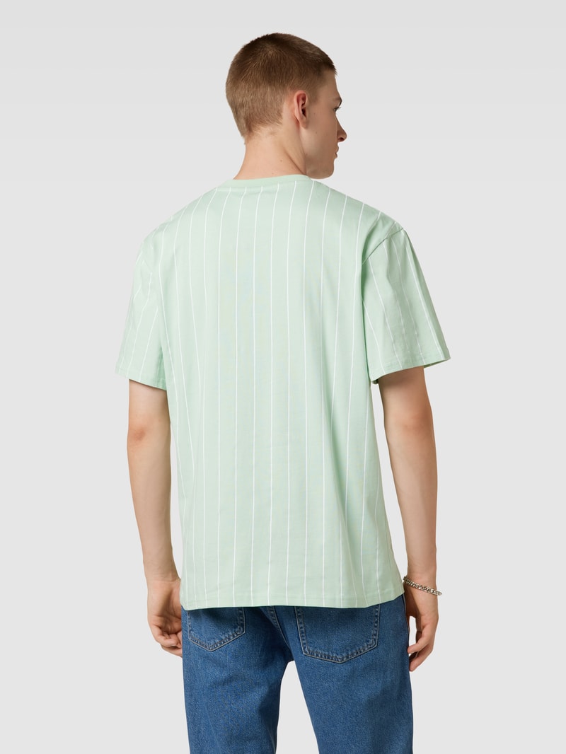 T-Shirt mit Streifenmuster in mint