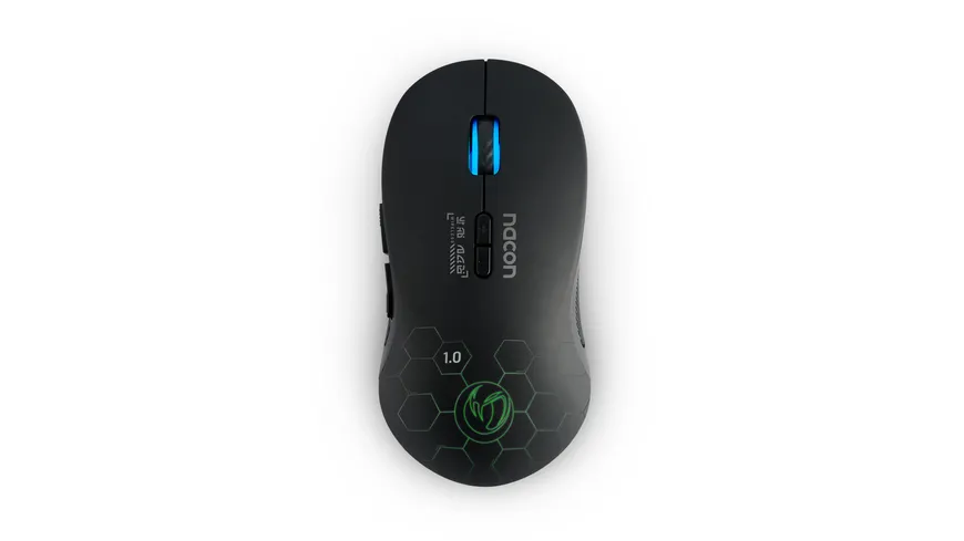 NACON PC Wireless Gaming Mouse GM-180 Kabellos, max. 2200dpi, mehrfarbige Beleuchtung