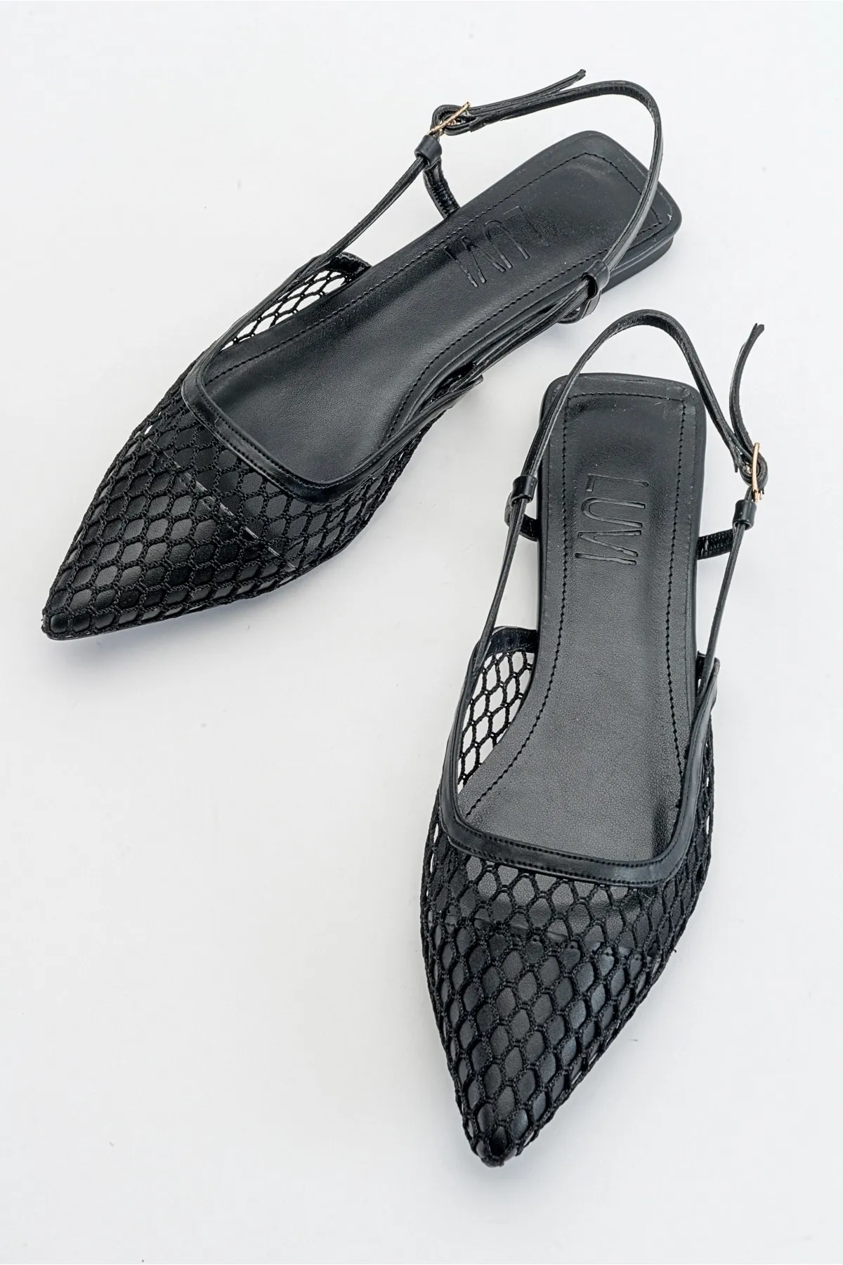 LuviShoes  Brace Black Skin Damensandalen