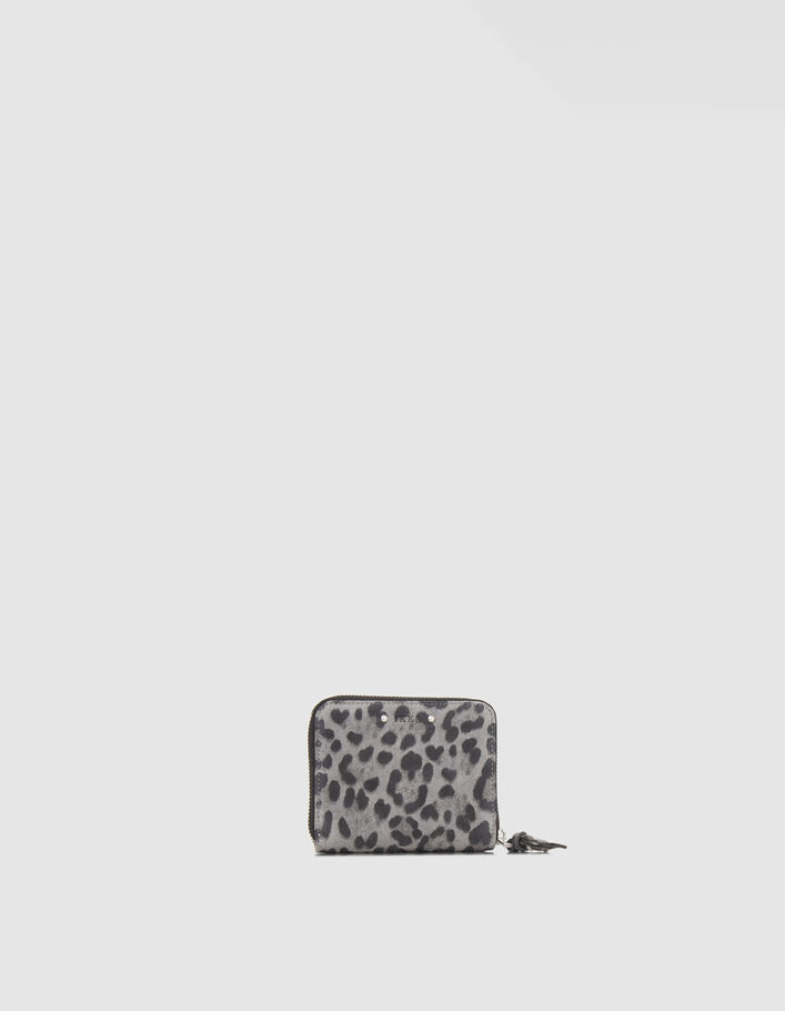 Portefeuille 1440 mini Compagnon gris léopard Femme
