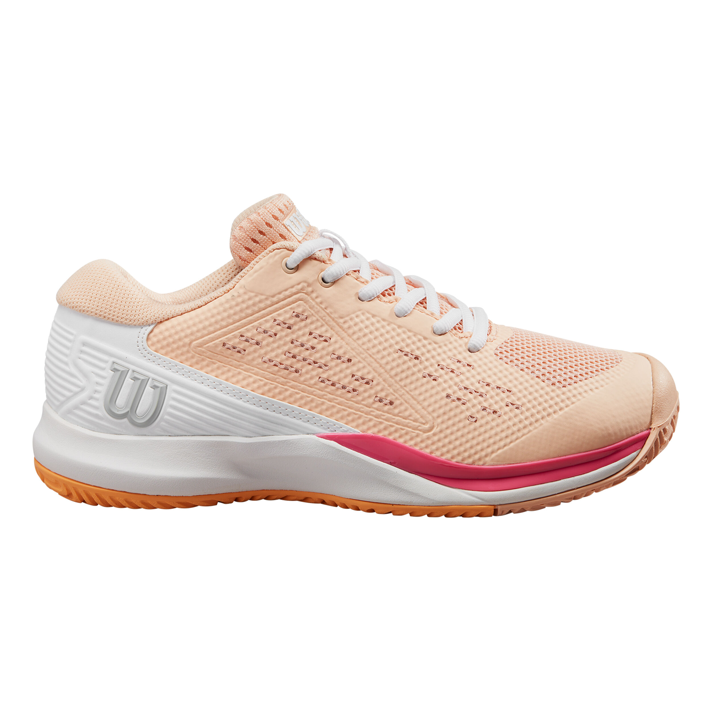 Rush Pro ACE AC Allcourtschuh Damen - Apricot, Weiß