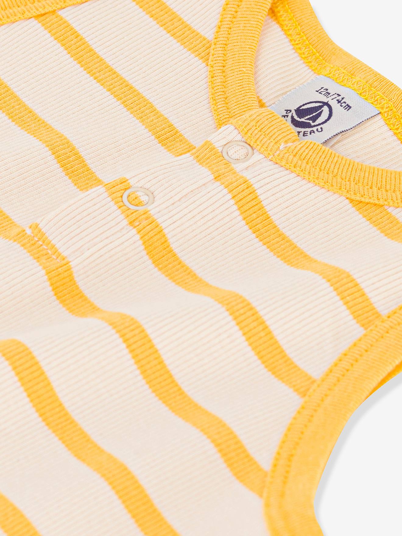Combinaison courte en coton bio PETIT BATEAU beige