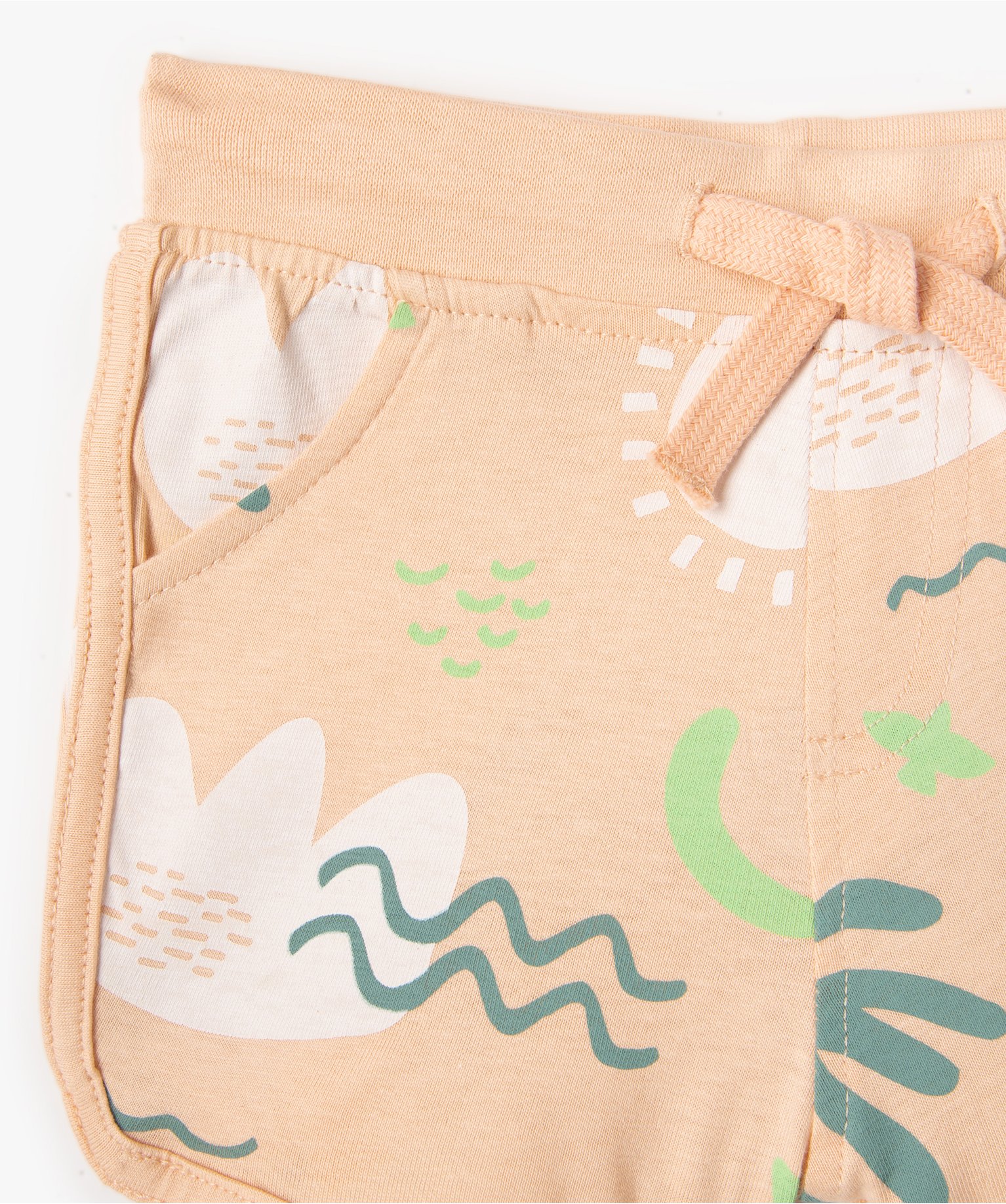 Ensemble bébé fille 2 pièces : short + débardeur imprimés orange | GEMO